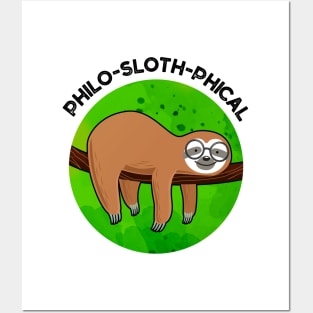 Philo-sloth-phical Funny Animal Sloth Pun Posters and Art